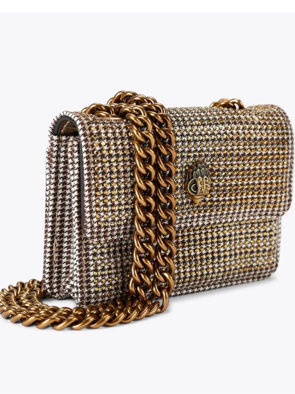 Kurt Geiger Kensington Beige Crystal Cross Body Bag new/ dust bag
